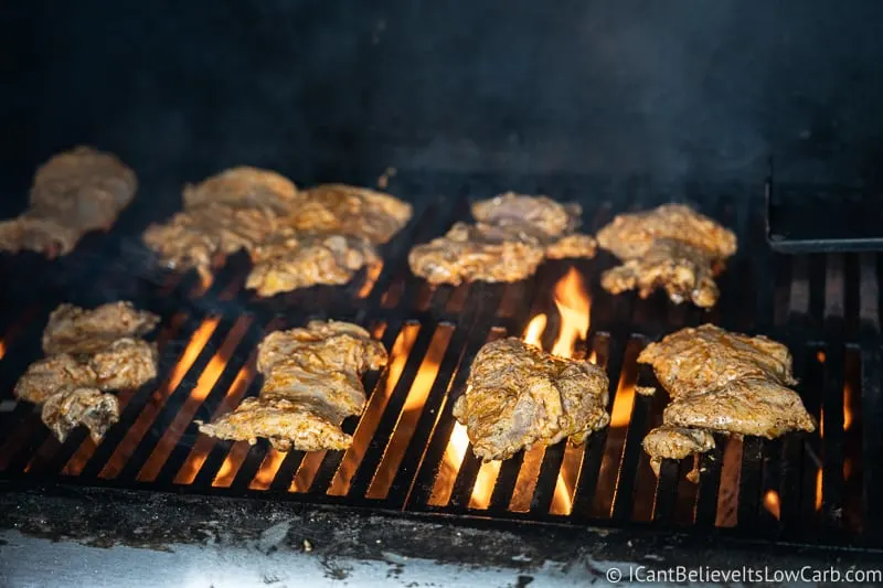 chicken on grill for Greek Chicken Bowl Recipe