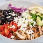 Easy Greek Chicken Bowl Recipe Feature