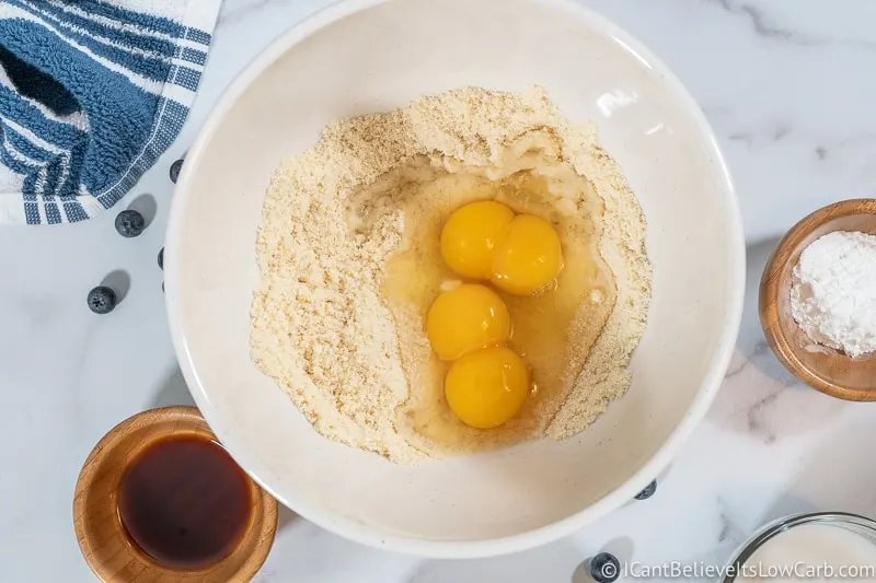 Keto Blueberry Pancakes Recipe eggs and almond flour