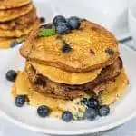 Fluffy Keto Blueberry Pancakes Recipe feature