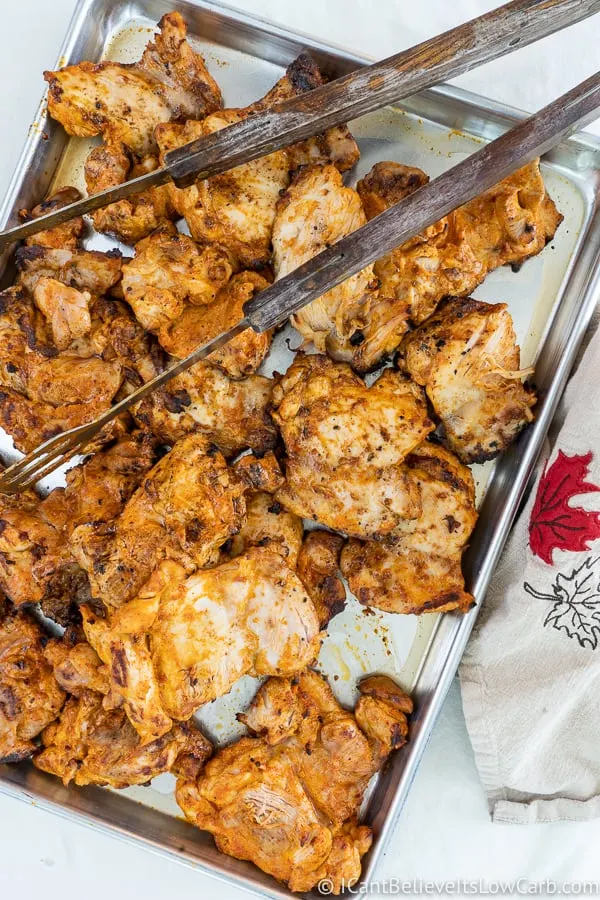 tray of grilled Tandoori Chicken