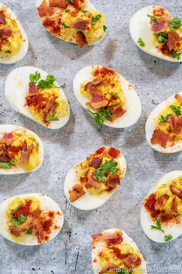 low carb Bacon Deviled Eggs