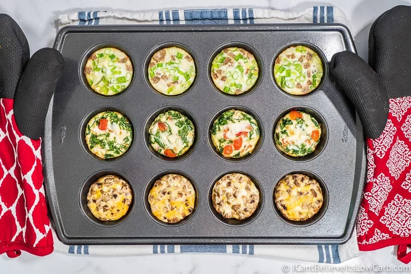 Breakfast Egg White Cups out of the oven