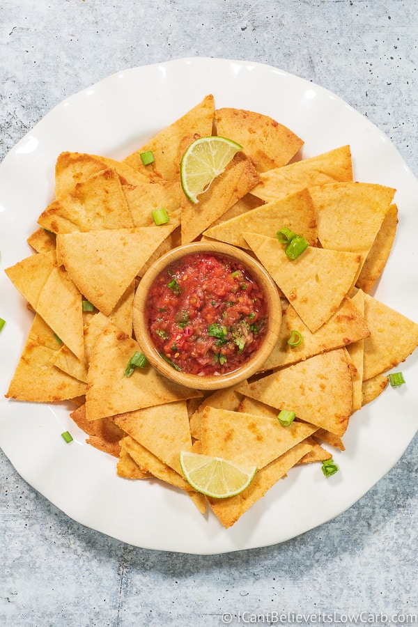 Keto and low carb Tortilla Chips Recipe