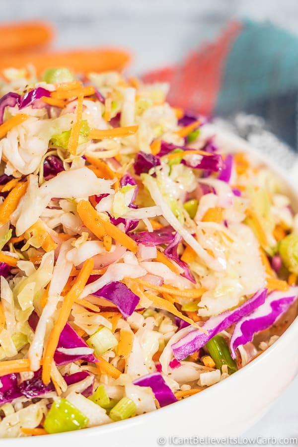 close up of Keto Coleslaw Recipe