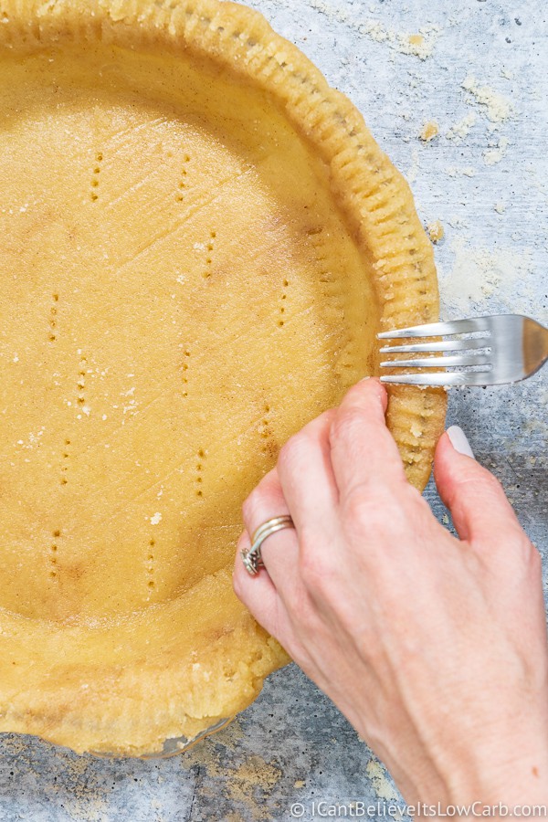 crimping Almond Flour Pie Crust