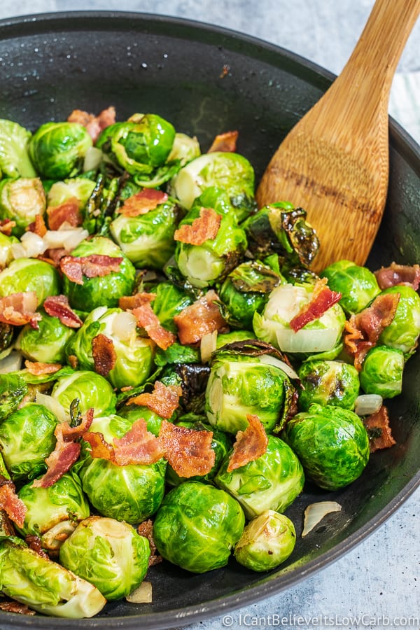 making Brussel Sprouts with Bacon
