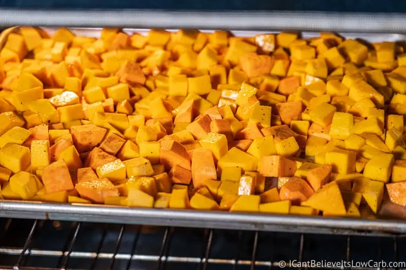 Butternut Squash in the oven