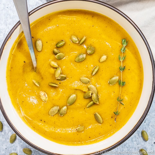 Rich and Creamy Butternut Squash Soup - Vegan, Low Carb, Gluten-Free