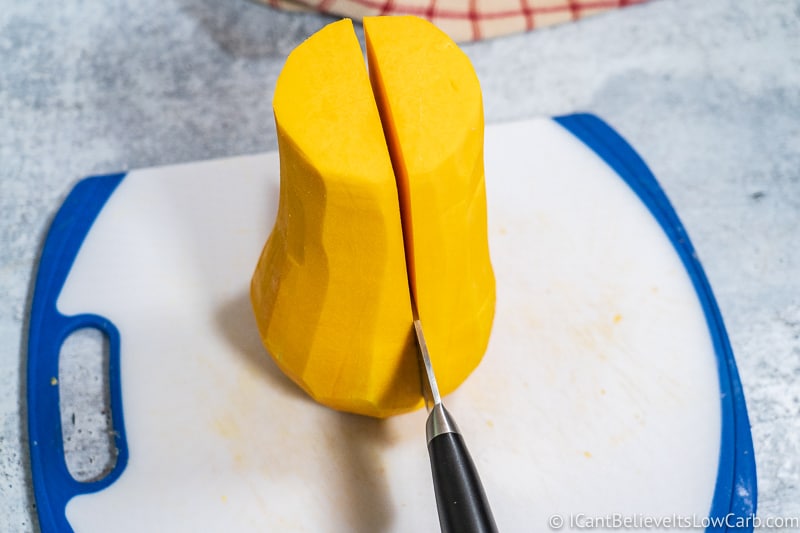 how to Cut a Butternut Squash in half