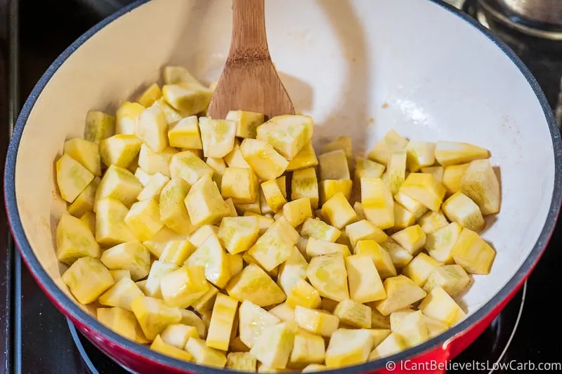 squash for Low Carb Apple Pie Recipe filling