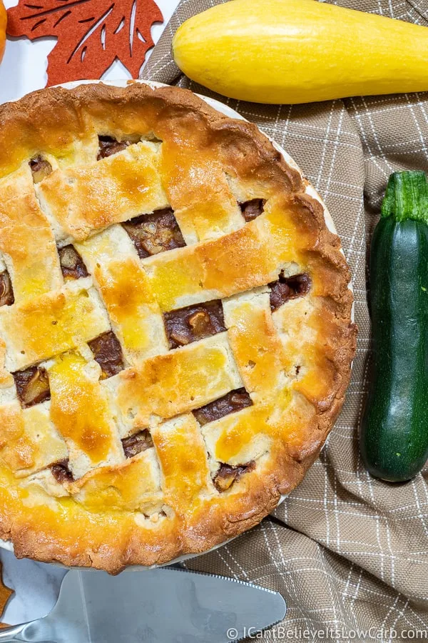 Keto Apple Pie Recipe with Zucchini and Yellow Squash
