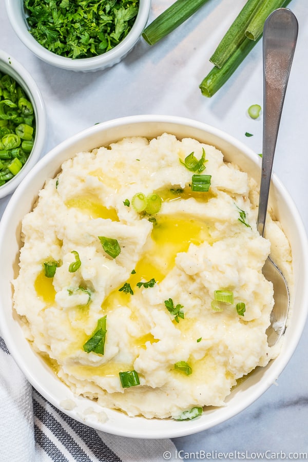 Creamiest Cauliflower Mashed Potatoes Recipe - Keto and Low Carb