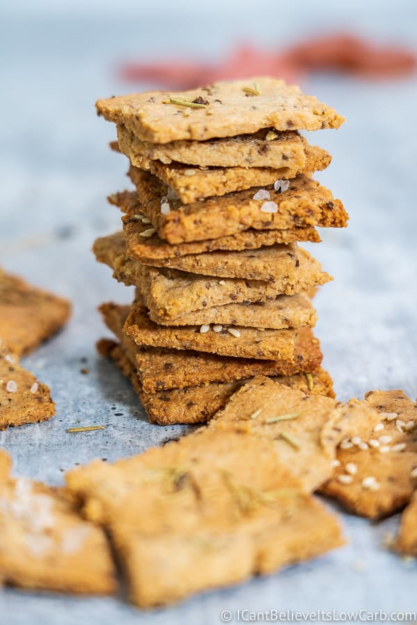 Stack of Keto Crackers