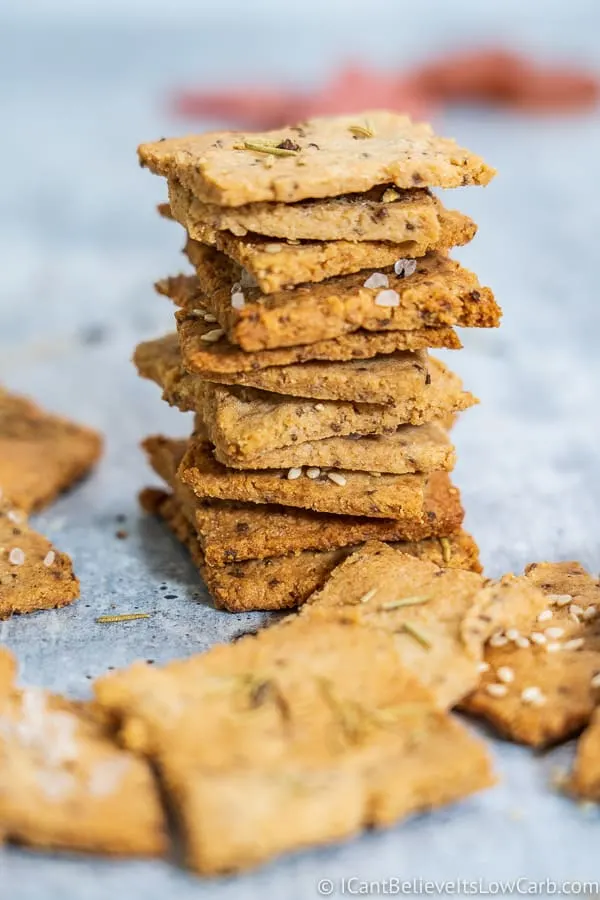 Stack of Keto Crackers