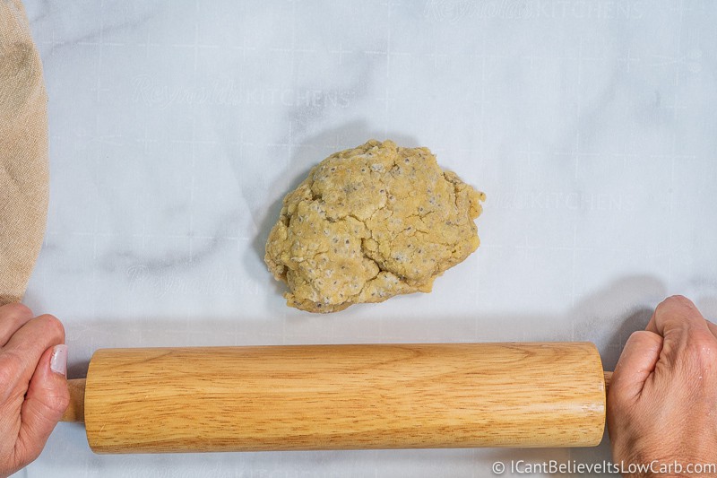 Rolling dough for Keto Crackers