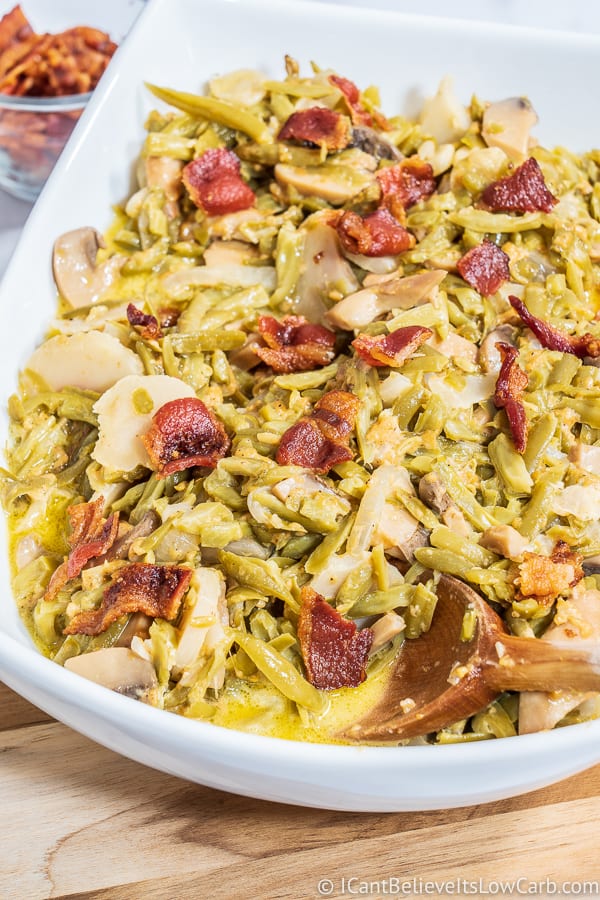 low carb Green Bean bacon Casserole
