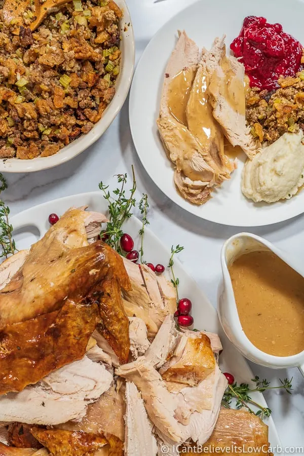 everything on the table for Perfect Turkey Recipe