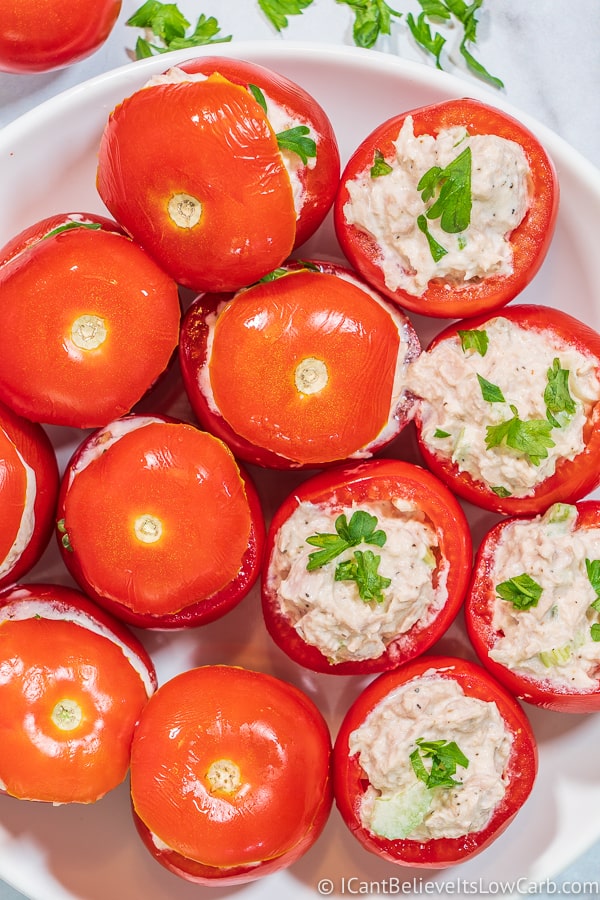 Keto Tuna Stuffed Tomatoes Recipe