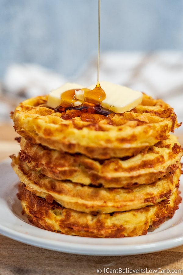 syrup all over Keto Chaffles
