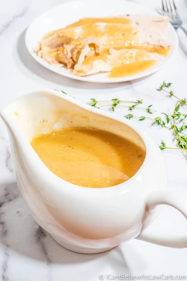 Low Carb Gravy Recipe on table