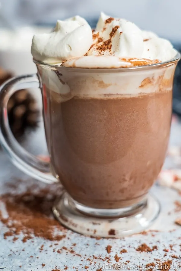 Keto Hot Chocolate with whipped cream