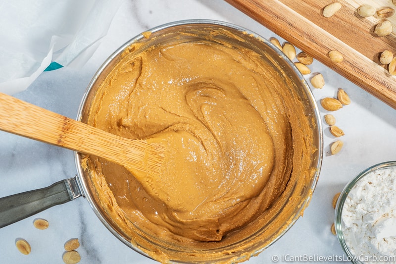 smooth low carb Peanut Butter Fudge melted