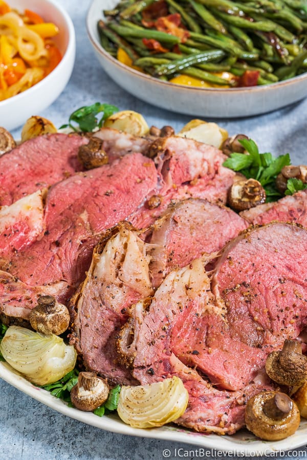 perfectly cooked Prime Rib roast