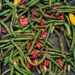 Roasted Green Beans with bacon