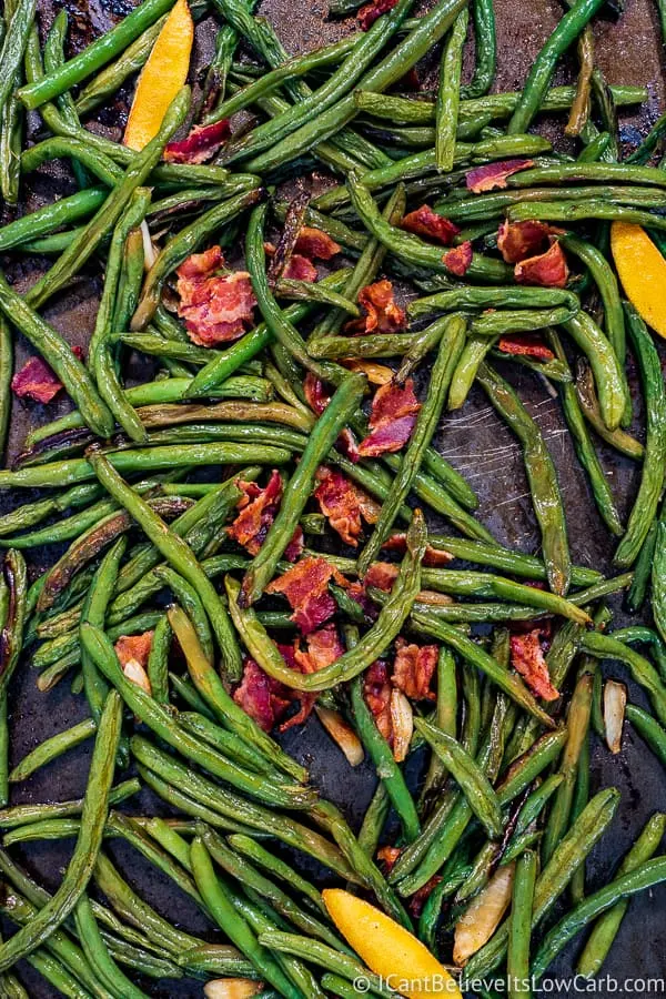 Roasted Green Beans recipe with bacon