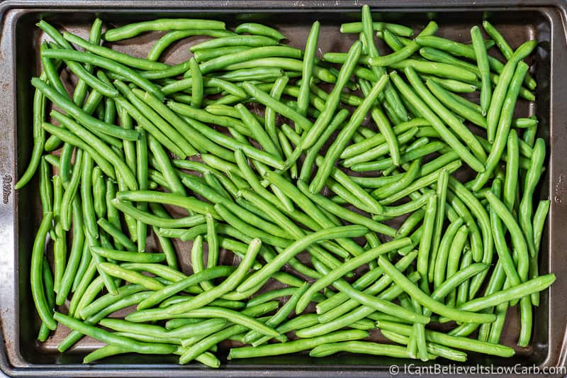 Green Beans on sheet pan