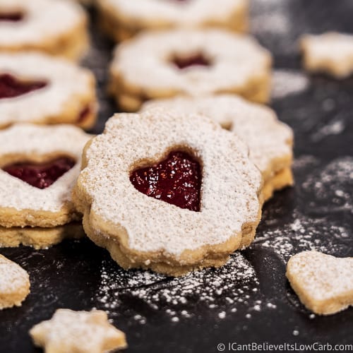 keto linzer cookies