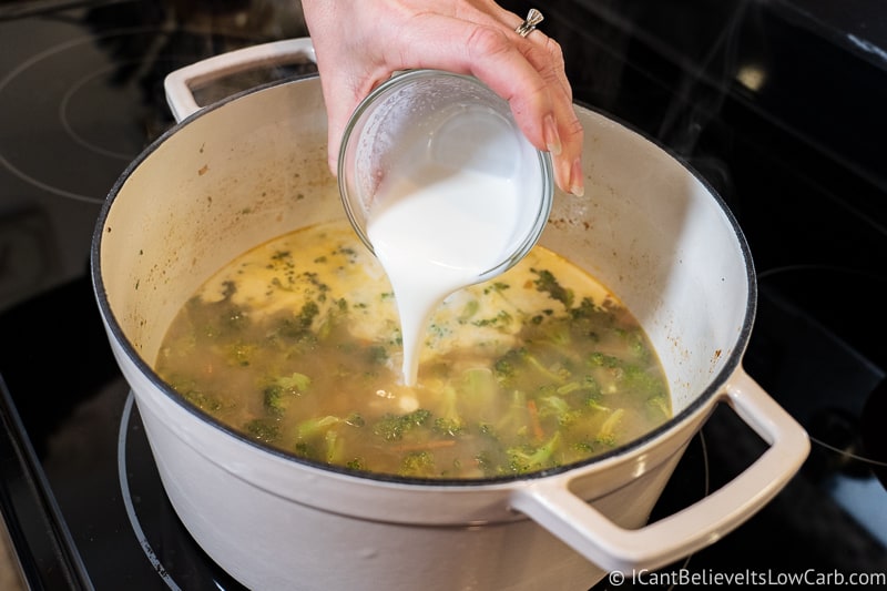 heavy cream for Keto Broccoli Cheddar Soup