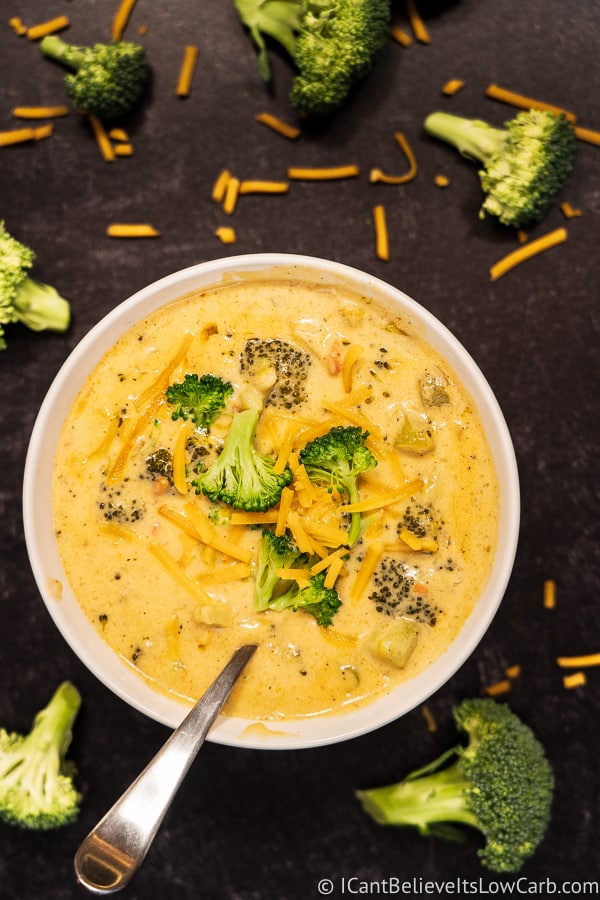 Low Carb Broccoli Cheddar Soup Recipe