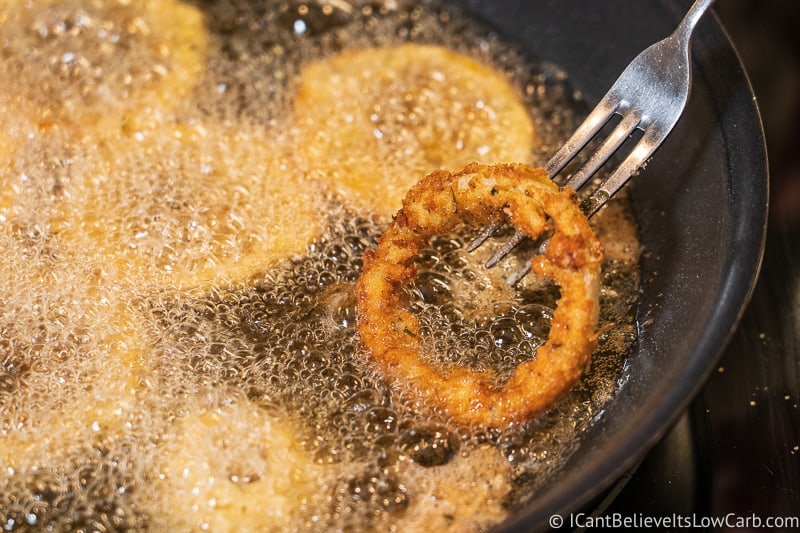 Golden brown Keto Onion Rings