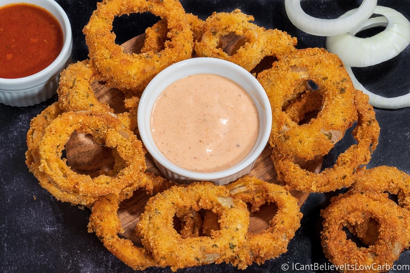 How to make homemade onion rings in an air fryer Perfect Crispy Keto Onion Rings Recipe Low Carb Gluten Free