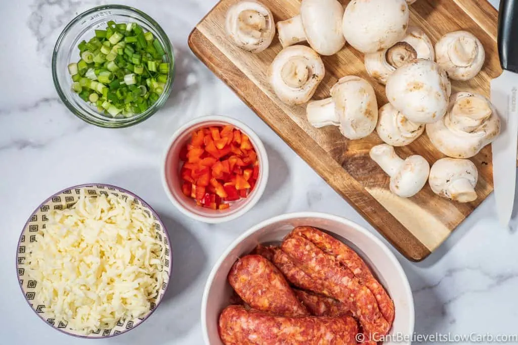 Keto Stuffed Mushrooms ingredients