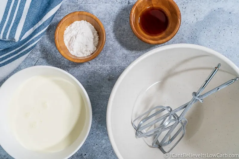 Keto Whipped Cream ingredients