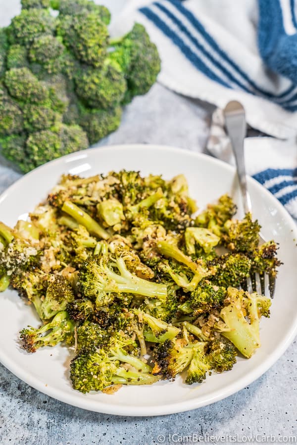 Roasted Broccoli on a plate