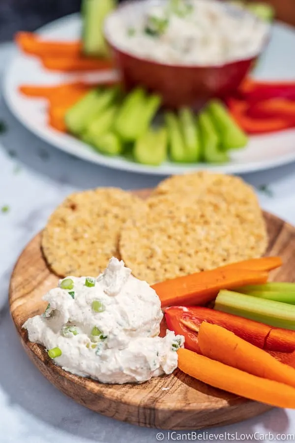 French Onion Dip with veggies