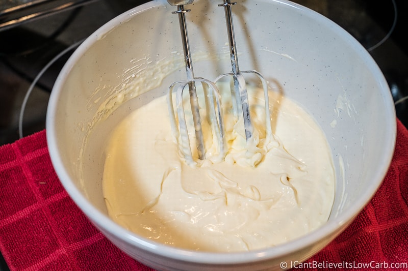 whipping ingredients for Keto Cheesecake Bars
