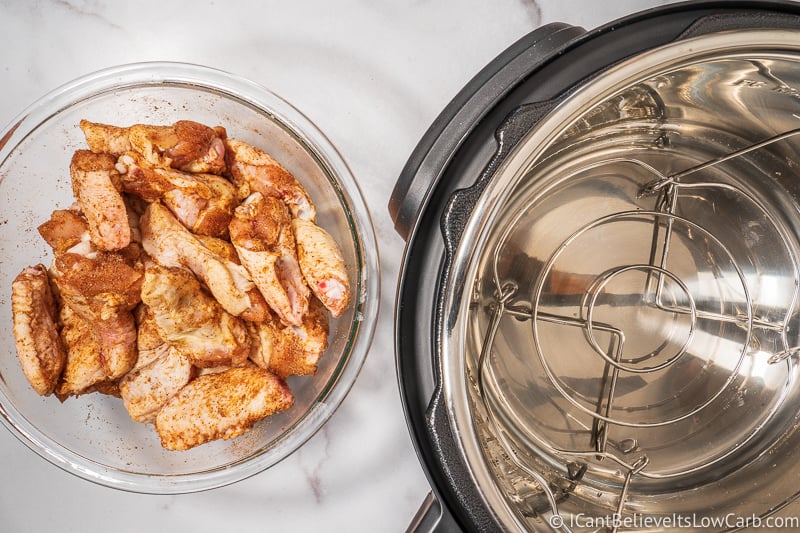 preparing chicken Wings for instant pot