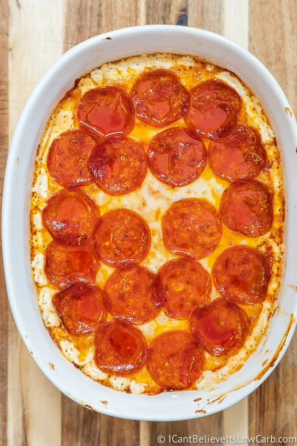 Low Carb Pepperoni Pizza Dip