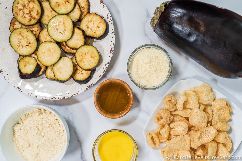 ingredients for Keto Fried Eggplant