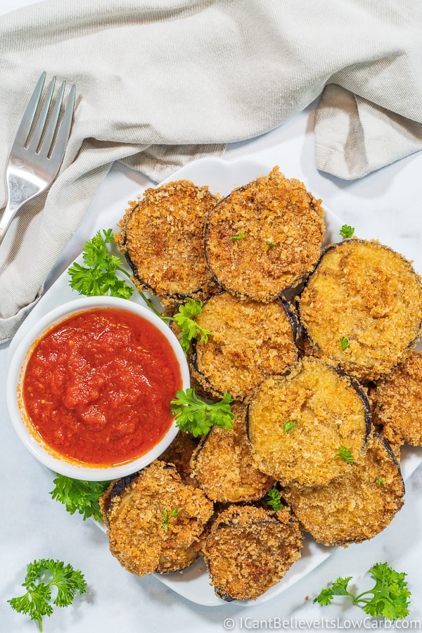 Easy Low Carb Fried Eggplant