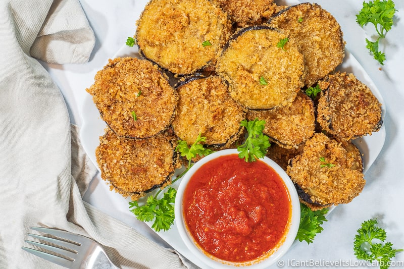 Best Crispy Keto Fried Eggplant Recipe Almond Flour and Low Carb