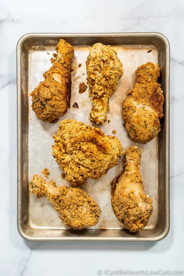 Keto Fried Chicken on a tray