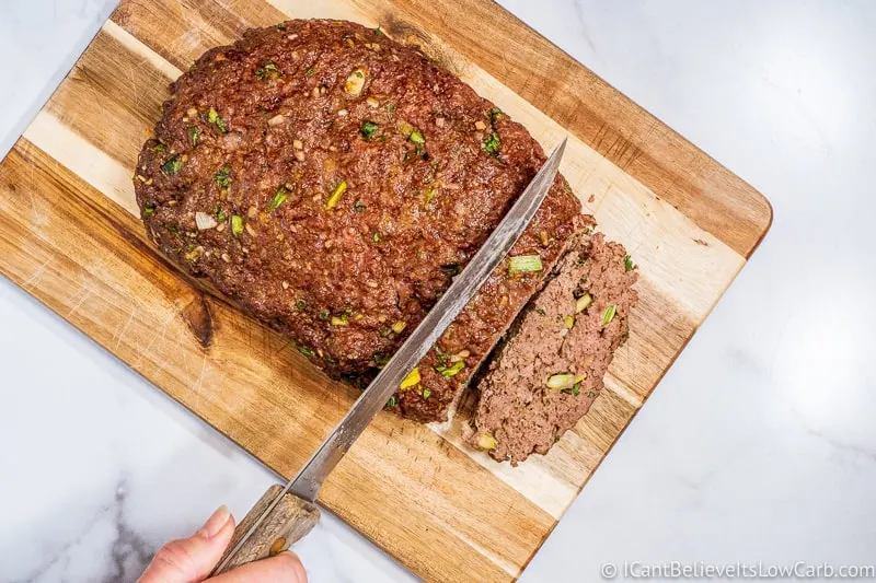 how to cut Keto Meatloaf