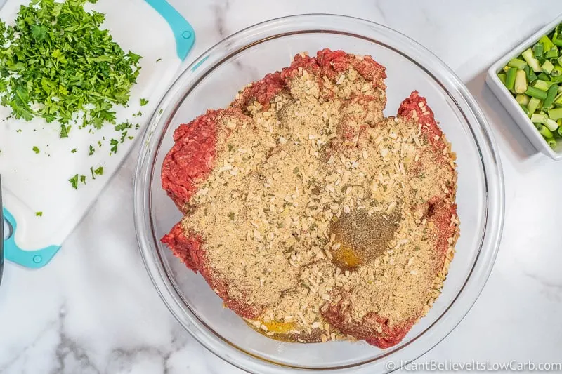 low carb Meatloaf adding breadcrumbs