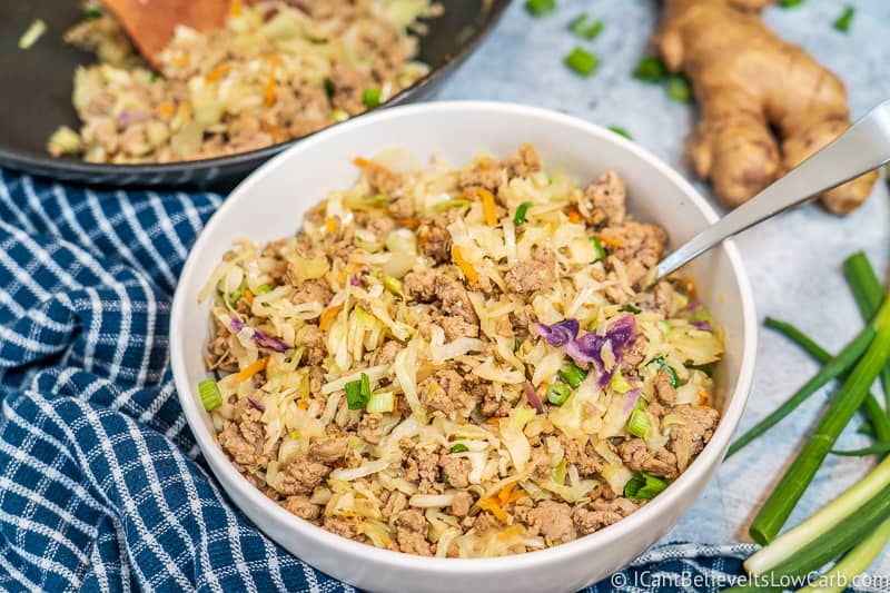 Easy Keto Egg Roll in a Bowl (Crack Slaw) Recipe - Healthy & Low Carb